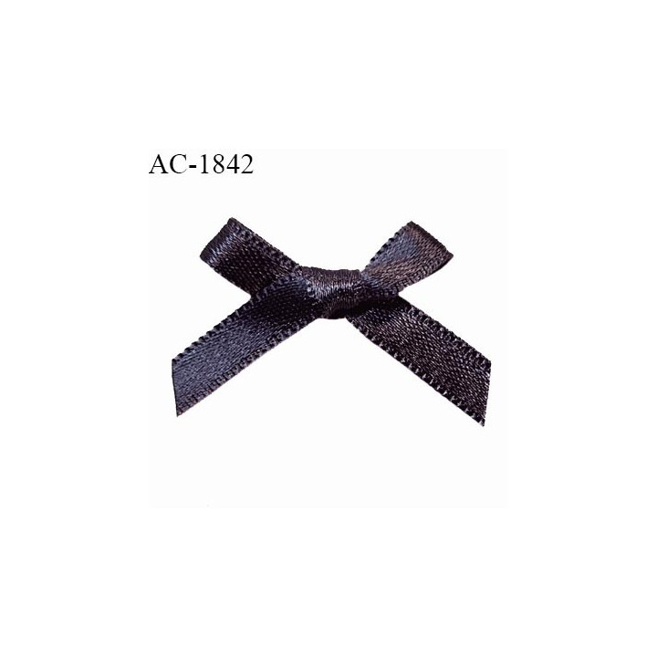 Noeud lingerie satin couleur gris foncé haut de gamme largeur 30 mm hauteur 20 mm prix à l'unité