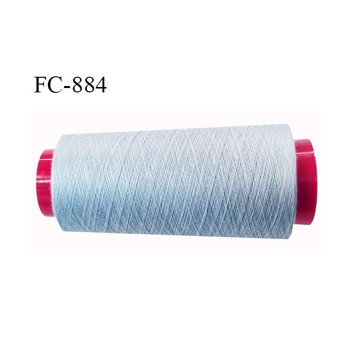 Cone 5000 m fil Polyester n° 120 couleur gris longueur 5000 mètres fil européen bobiné en France certifié oeko tex