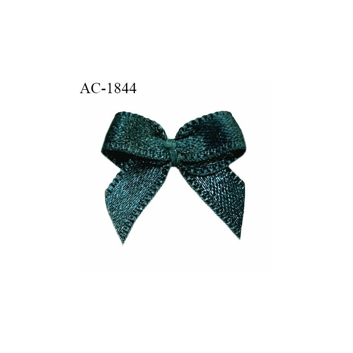 Noeud lingerie satin couleur vert sapin haut de gamme largeur 20 mm hauteur 15 mm prix à l'unité