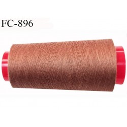 Cone 1000 m fil Polyester n° 120 couleur marron cuivre longueur 1000 mètres fil européen bobiné en France certifié oeko tex