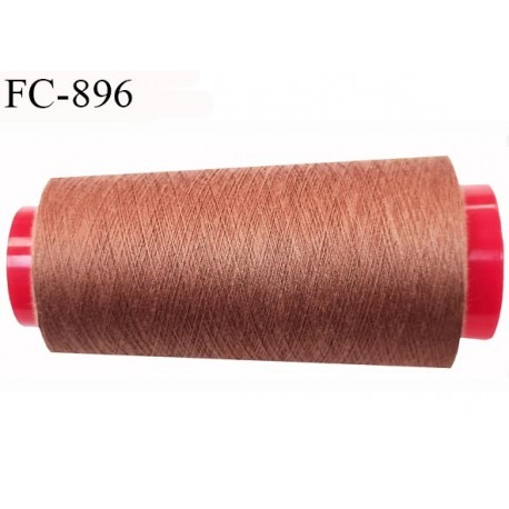 Cone 1000 m fil Polyester n° 120 couleur marron cuivre longueur 1000 mètres fil européen bobiné en France certifié oeko tex