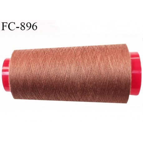 Cone 2000 m fil Polyester n° 120 couleur marron cuivre longueur 2000 mètres fil européen bobiné en France certifié oeko tex