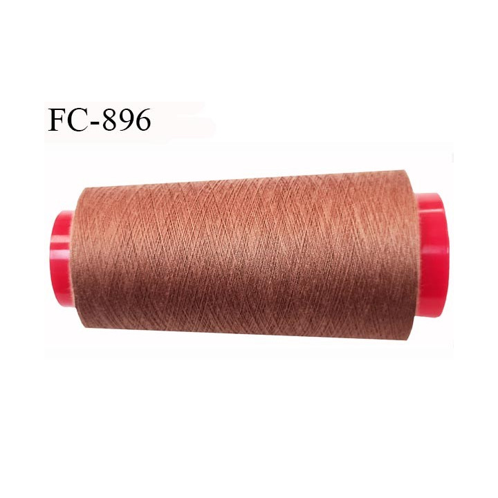Cone 2000 m fil Polyester n° 120 couleur marron cuivre longueur 2000 mètres fil européen bobiné en France certifié oeko tex