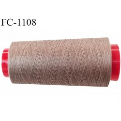 Cone 5000 m fil Polyester fil n°100 Coats épic couleur beige foncé ou chocolat clair longueur du cône 5000 m bobiné en France