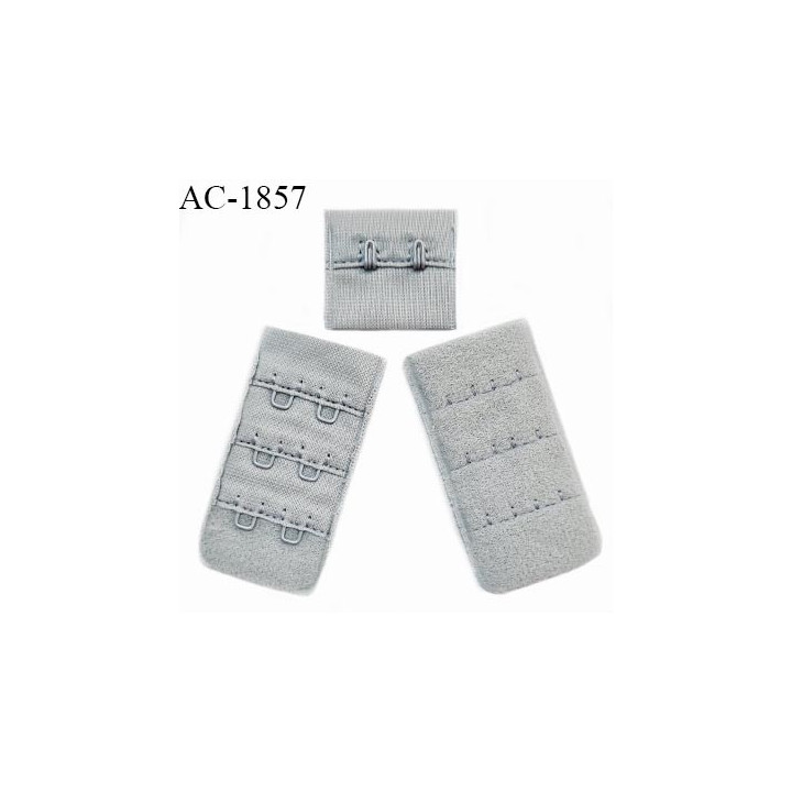 Agrafe 30 mm attache SG haut de gamme couleur gris 3 rangées 2 crochets largeur 30 mm hauteur 55 mm prix à l'unité