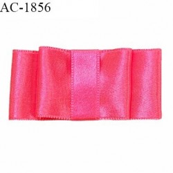 Noeud lingerie satin couleur rose fluo haut de gamme largeur 40 mm hauteur 16 mm prix à l'unité