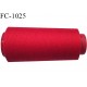 Cone de fil polyester fil n°80 couleur rouge longueur du cone 1000 mètres bobiné en France