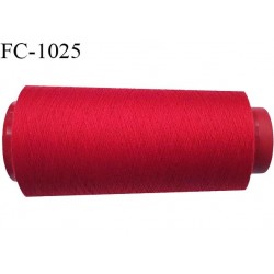 Cone 1000 m de fil polyester fil n°80 couleur rouge longueur du cone 1000 mètres bobiné en France certifié oeko tex