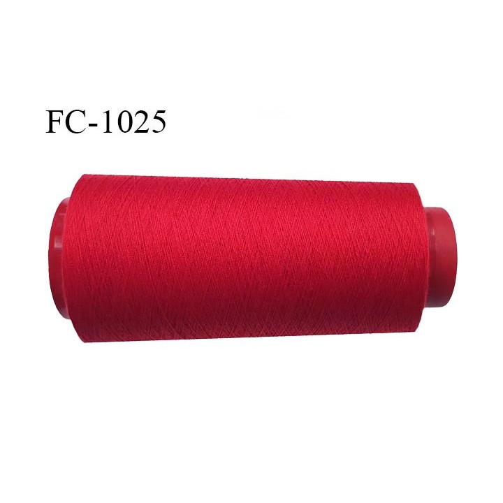 Cone 2000 m de fil polyester fil n°80 couleur rouge longueur du cone 2000 mètres bobiné en France