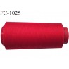 Cone 2000 m de fil polyester fil n°80 couleur rouge longueur du cone 2000 mètres bobiné en France