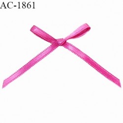 Noeud lingerie satin couleur rose fuschia haut de gamme largeur 30 mm hauteur 35 mm prix à l'unité
