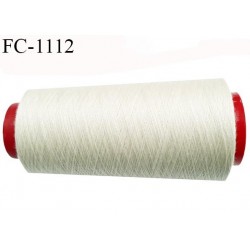 Cone 1000 m de fil polyester fil n°80 couleur beige clair longueur du cone 1000 mètres bobiné en France certifié oeko tex