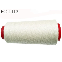 Cone 2000 m de fil polyester fil n°80 couleur beige clair longueur du cone 2000 mètres bobiné en France certifié oeko tex