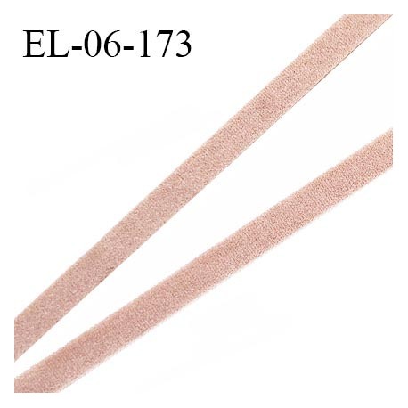 Elastique fin 6 mm lingerie haut de gamme fabriqué en France couleur chair foncé élastique souple doux au toucher prix au mètre