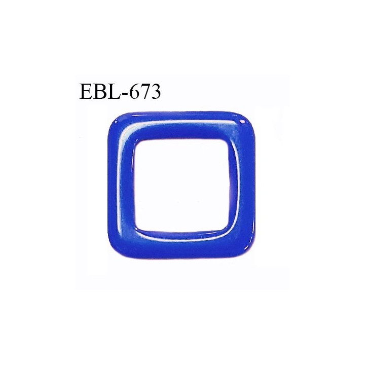 Boucle 15 mm en pvc couleur bleu largeur intérieur 15 mm largeur extérieur 25 mm épaisseur 2 mm prix à l'unité