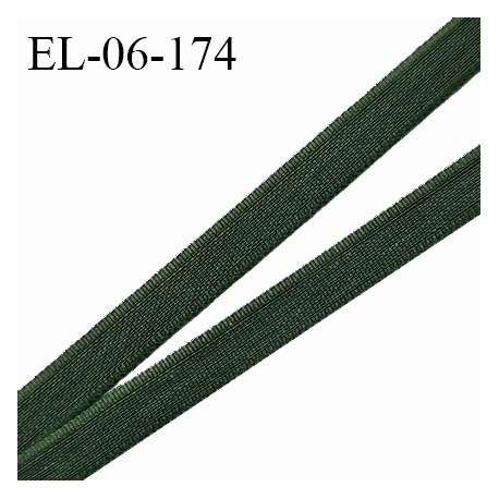 Elastique 6 mm fin spécial lingerie polyamide élasthanne couleur vert sapin fabriqué en France prix au mètre