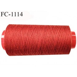 Cone 1000 m fil Polyester n° 120 couleur rouge safrané longueur 1000 mètres fil Coats Epic bobiné en France