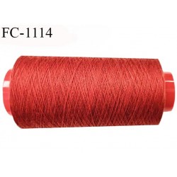 Cone 2000 m fil Polyester n° 120 couleur rouge safrané longueur 2000 mètres fil Coats Epic bobiné en France