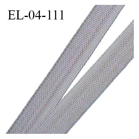 Elastique 4 mm fin spécial lingerie polyamide élasthanne couleur gris grande marque fabriqué en France prix au mètre