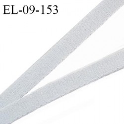 Elastique 9 mm lingerie couleur gris clair largeur 9 mm doux au toucher style velours haut de gamme prix au mètre