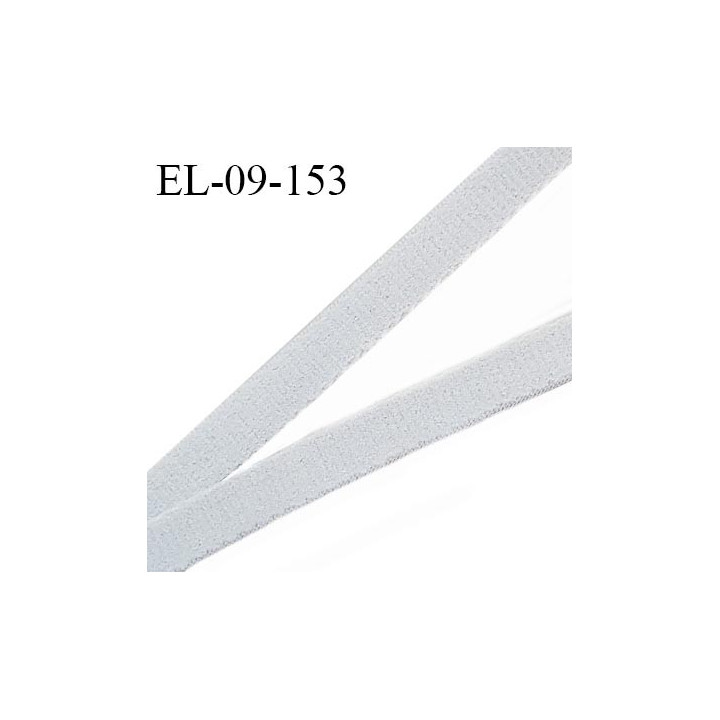 Elastique 9 mm lingerie couleur gris clair largeur 9 mm doux au toucher style velours haut de gamme prix au mètre