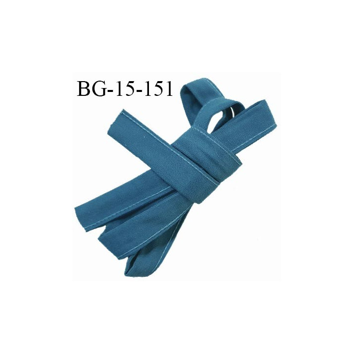Cache armature et baleine underwire 15 mm couleur bleu canard très doux au toucher fin et plat largeur 15 mm prix au mètre