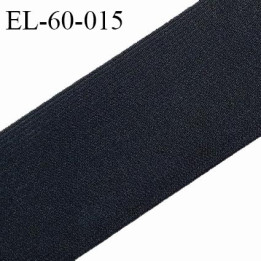 Elastique plat 60 mm couleur noir élastique souple allongement +130% largeur 60 mm prix au mètre