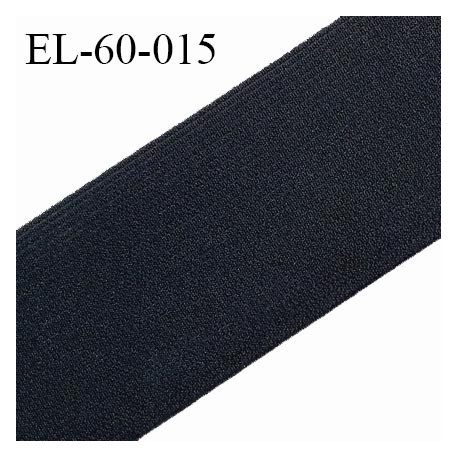 Elastique plat 60 mm couleur noir élastique souple allongement +130% largeur 60 mm prix au mètre