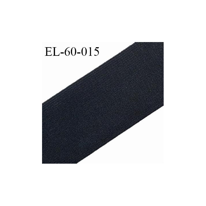 Elastique plat 60 mm couleur noir élastique souple allongement +130% largeur 60 mm prix au mètre