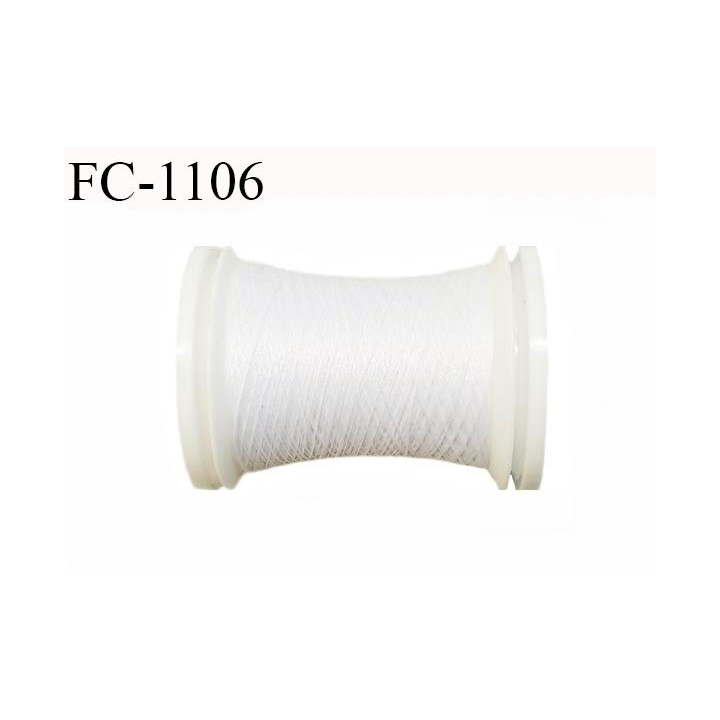 Bobine 500 mètres de fil mousse polyester  fil n° 150 haut de gamme couleur naturel bobiné en France