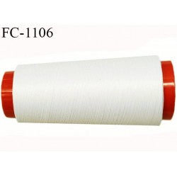 Cone 1000 mètres de fil mousse polyester texturé fil n° 80 haut de gamme couleur naturel bobiné en France