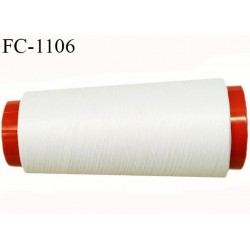 Cone 1000 mètres de fil mousse polyester fil n° 80 haut de gamme couleur naturel bobiné en France