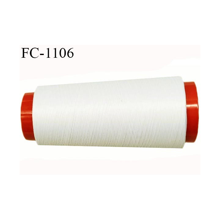 Cone 2000 mètres de fil mousse polyester texturé fil n° 80 haut de gamme couleur naturel bobiné en France