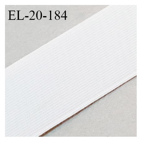 Elastique 20 mm plat brodé très belle qualité couleur naturel élastique souple allongement +150% largeur 20 mm prix au mètre