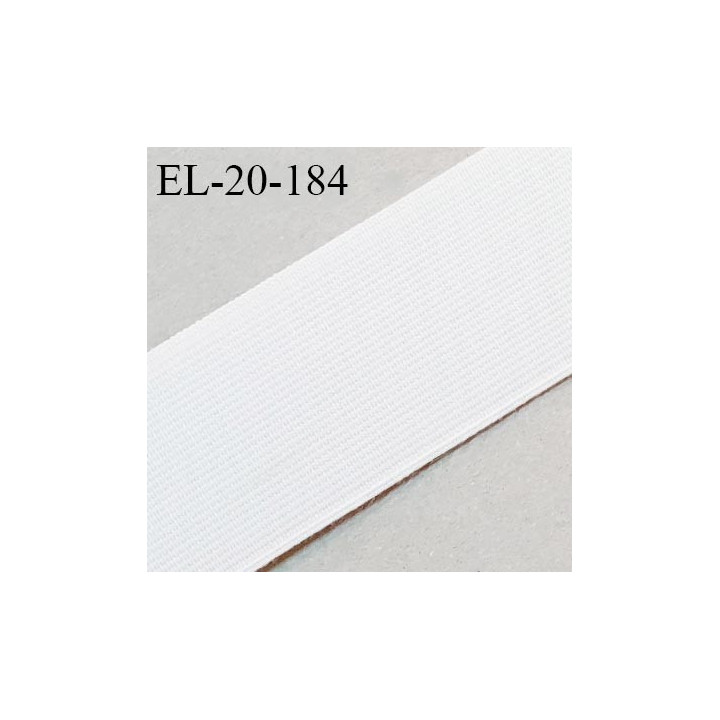Elastique 20 mm plat brodé très belle qualité couleur naturel élastique souple allongement +150% largeur 20 mm prix au mètre