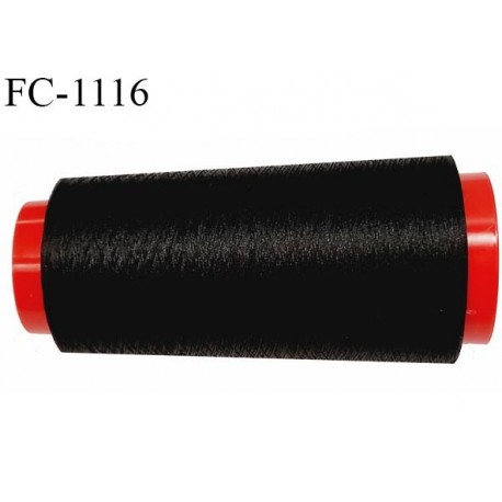Cone 1000 mètres de fil mousse polyester texturé fil n° 80 haut de gamme couleur noir bobiné en France