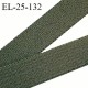 Elastique plat 25 mm couleur vert kaki bonne élasticité allongement +90% largeur 25 mm prix au mètre