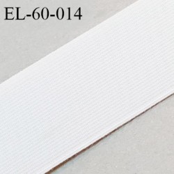 Elastique plat 60 mm couleur naturel élastique souple allongement +160% largeur 60 mm prix au mètre