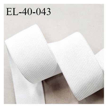 Elastique plat 40 mm couleur naturel élastique souple allongement +130% largeur 40 mm prix au mètre