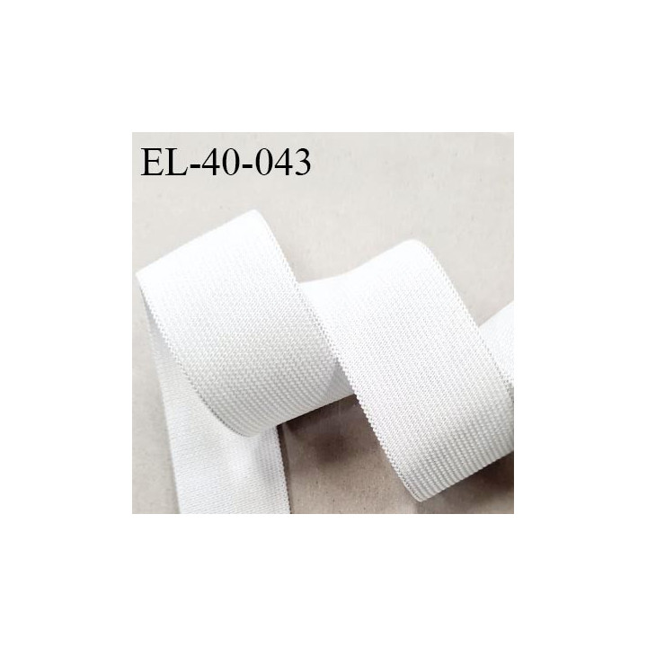 Elastique plat 40 mm couleur naturel élastique souple allongement +130% largeur 40 mm prix au mètre