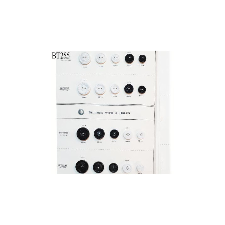 Plaque de 20 boutons diamètre 15 mm à 25 mm pour création unique prix pour la plaque entière