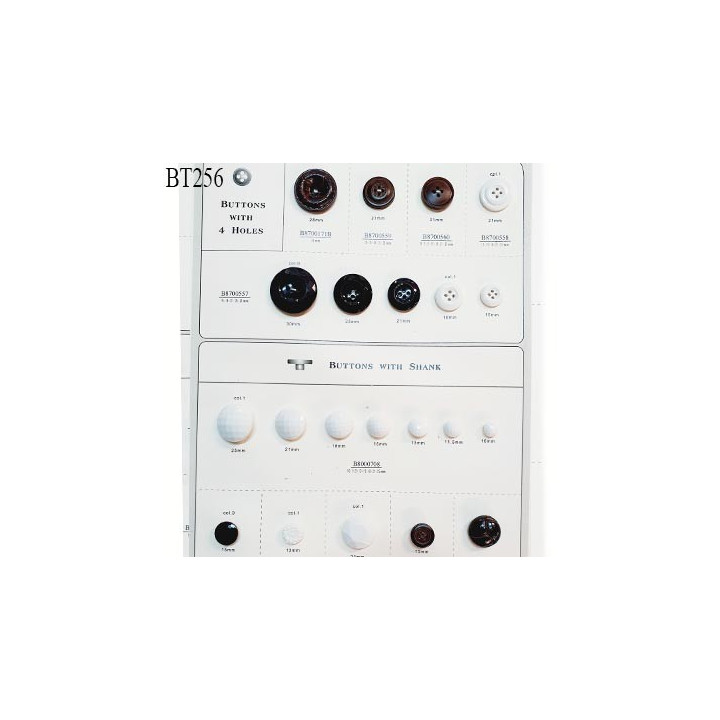 Plaque de 21 boutons diamètre 10 à 30 mm pour création unique prix pour la plaque entière