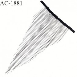 Accessoire décor chainette couleur chrome longueur 55 cm sur ruban petit grain couleur noir longueur 44 cm prix à l'unité