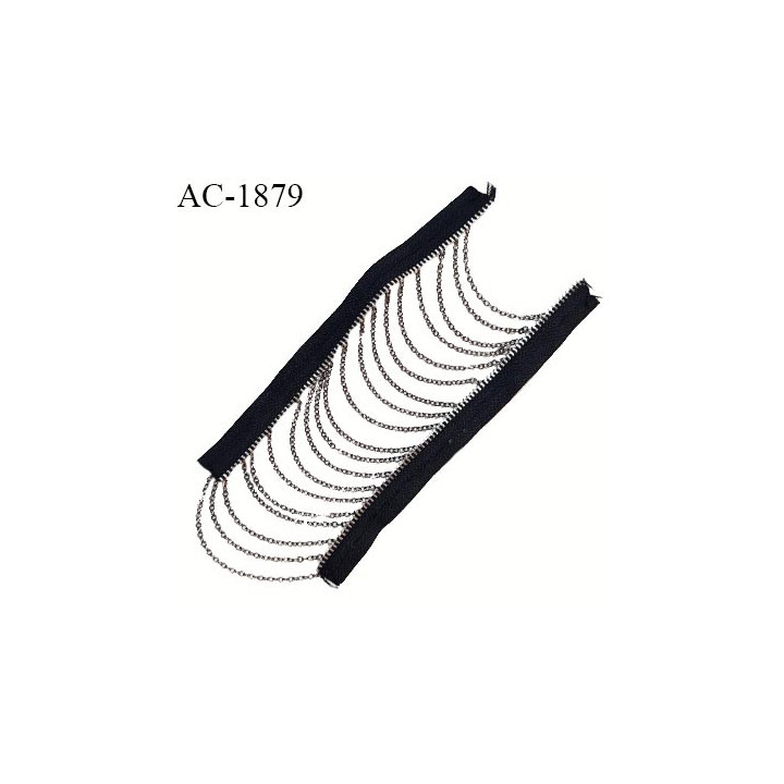 Accessoire décor chainette couleur chrome largeur 10.5 mm longueur 16.5 cm prix à l'unité