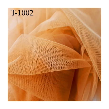 Marquisette tulle spécial lingerie haut de gamme couleur orangé largeur 155 cm prix pour 10 cm 100 % polyamide