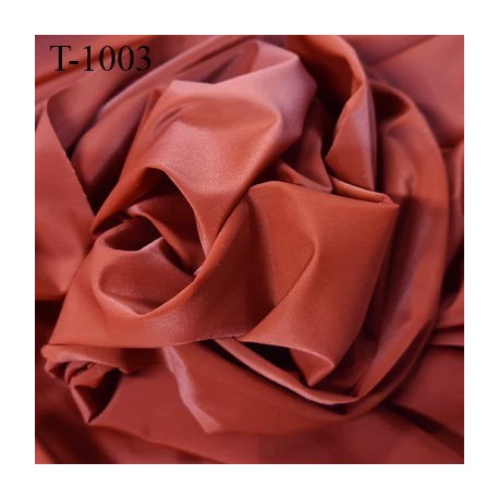Tissu lycra spécial bain et lingerie fin très haut de gamme rouille rouge largeur 150 cm poids m2 105 grs prix pour 10 cm