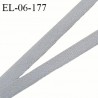 Elastique fin 6 mm lingerie haut de gamme fabriqué en France couleur gris élastique souple et fin style velours prix au mètre