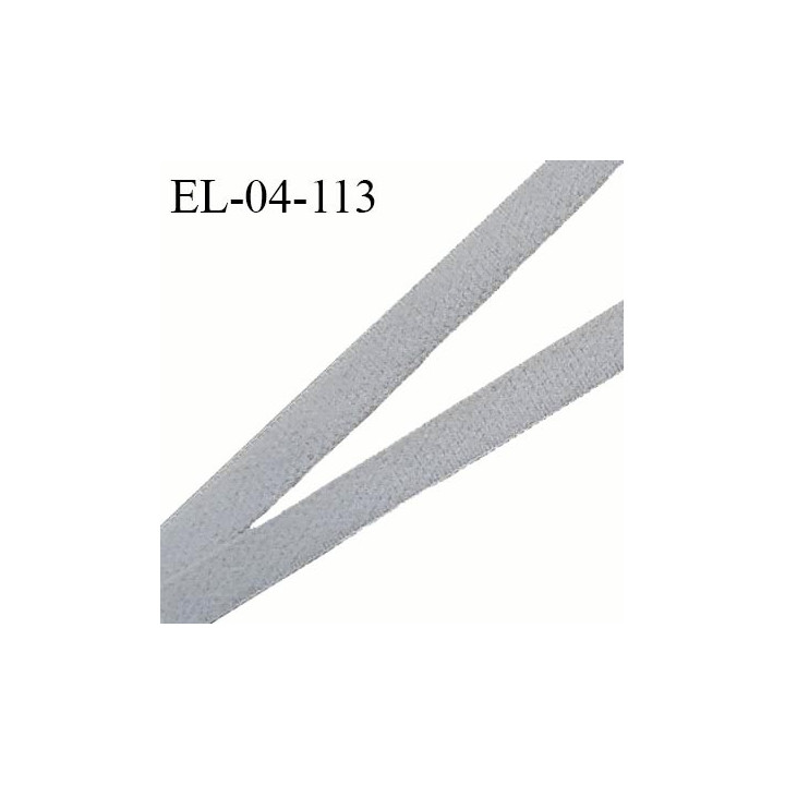 Elastique 4 mm spécial lingerie couleur gris très doux au toucher style velours grande marque largeur 4 mm prix au mètre
