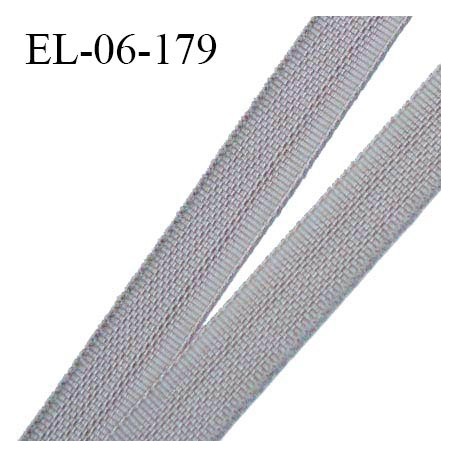Elastique 6 mm fin spécial lingerie polyamide élasthanne couleur gris fabriqué en France pour une grande marque prix au mètre