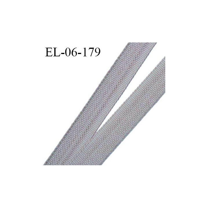 Elastique 6 mm fin spécial lingerie polyamide élasthanne couleur gris fabriqué en France pour une grande marque prix au mètre